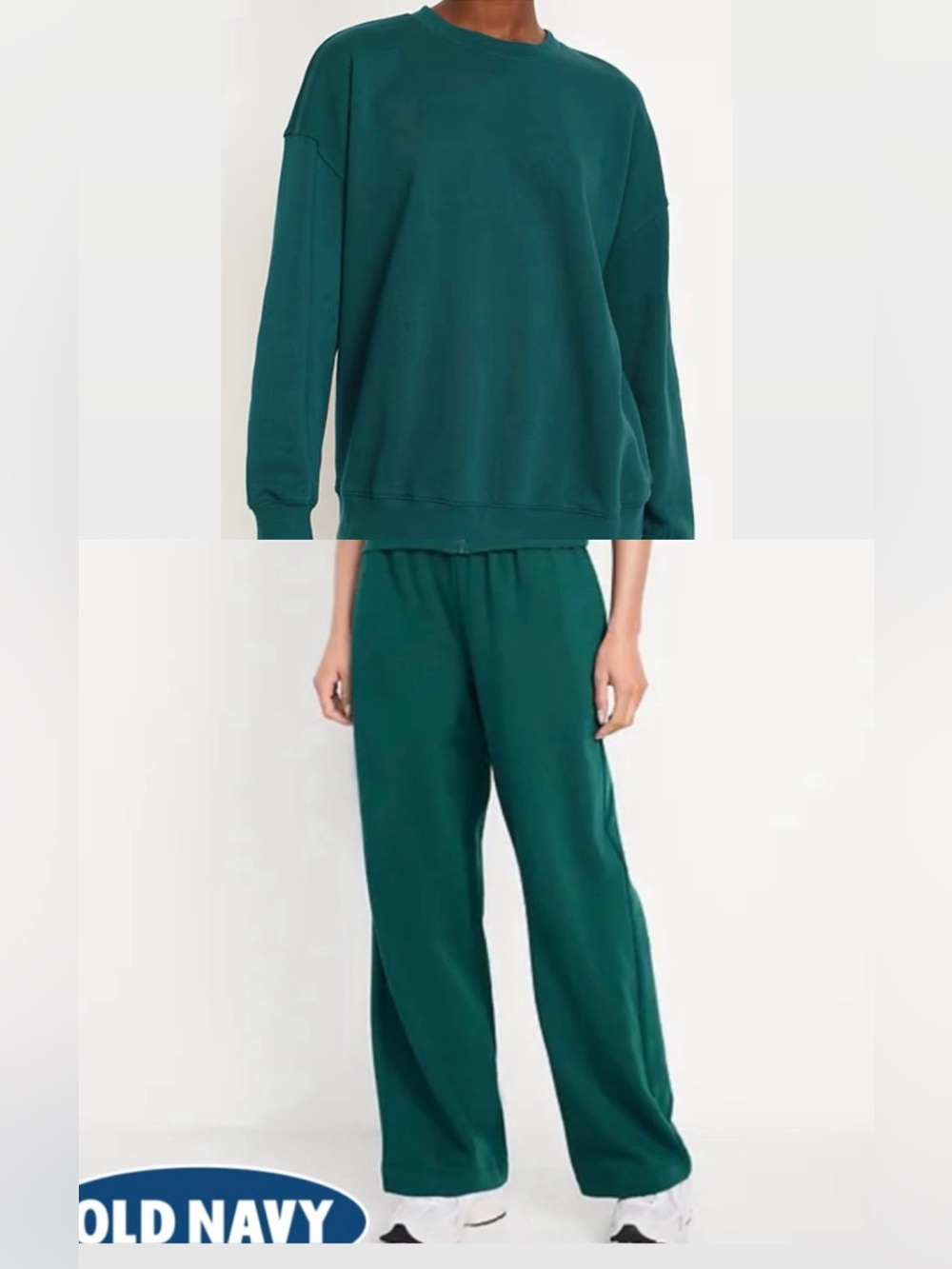 NWT Old Navy Matching Sweat Set Crewneck and Wide Leg Sweatpants XS